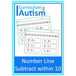 Number Line Subtract within 10
